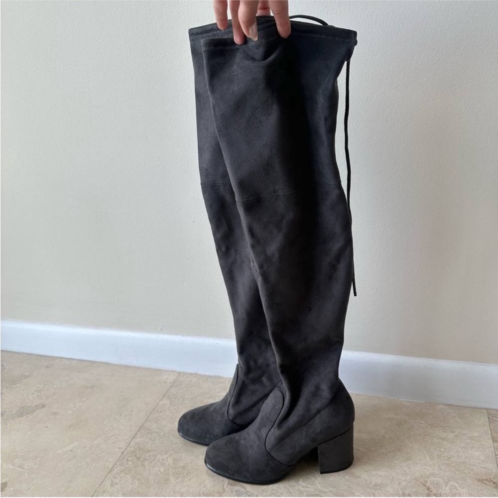 Steve Madden OTK Tall Gray Suede Boots